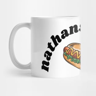 delicious Nathan_s hot dogs Mug